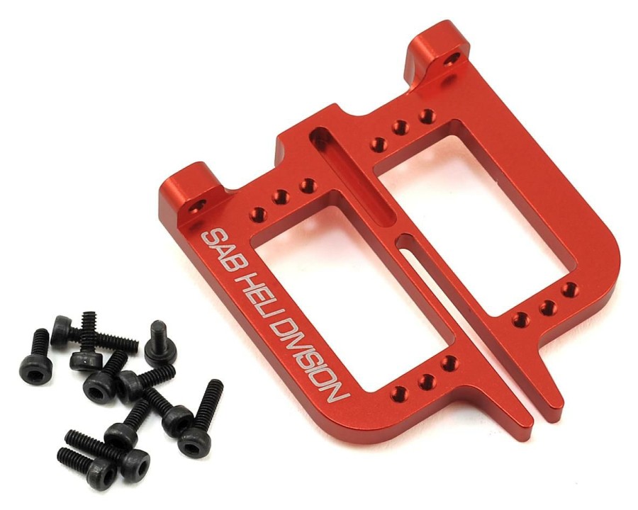 Parts * | Sab Goblin Aluminum Front Servo Support Set (2) (Red)