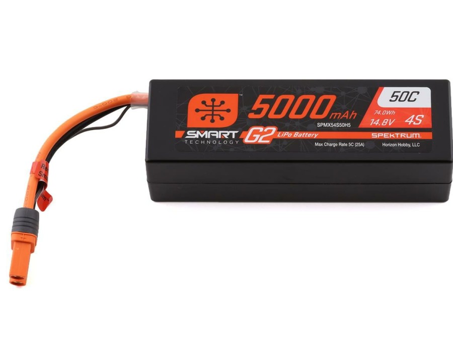 Batteries * | Spektrum Rc 4S Smart G2 Lipo 50C Battery Pack (14.8V/5000Mah) W/Ic5 Connector