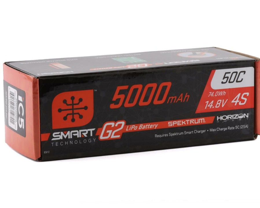 Batteries * | Spektrum Rc 4S Smart G2 Lipo 50C Battery Pack (14.8V/5000Mah) W/Ic5 Connector