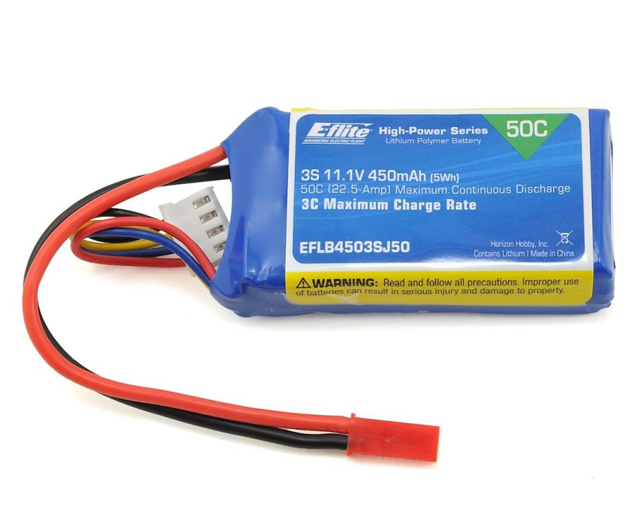 Batteries * | E-Flite 450Mah 3S 11.1V 50C Lipo Connector W/Jst Connector