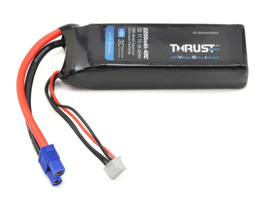 Batteries * | E-Flite Thrust Vsi 3S 40C Lipo Battery (11.1V/2200Mah) W/Ec3 Connector