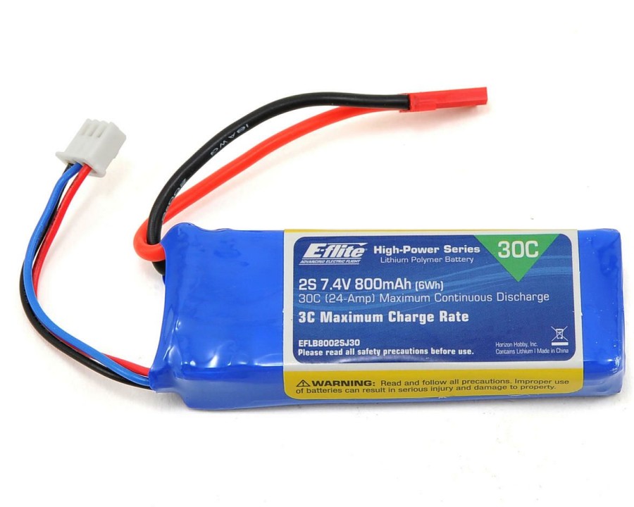 Batteries * | E-Flite 2S Lipo 30C Battery (7.4V/800Mah) W/Jst Connector