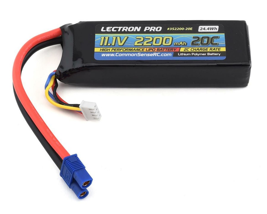 Batteries * | Common Sense Rc Lectron Pro 3S 20C Lipo Battery W/Ec3 (11.1V/2200Mah)