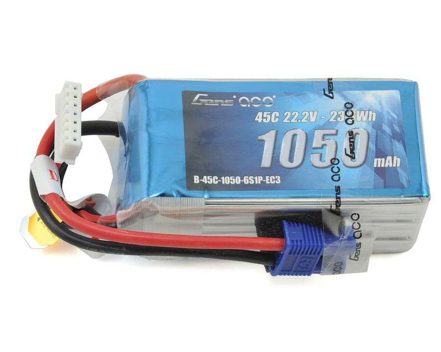 Batteries * | Gens Ace 6S Lipo Battery 45C (22.2V/1050Mah) W/Ec3 Connector