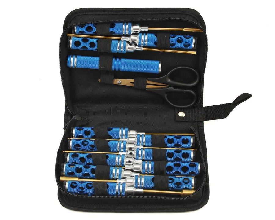 Maintenance * | Maxline R/C Products 14 Piece Honeycomb Tool Set W/Case (Blue)