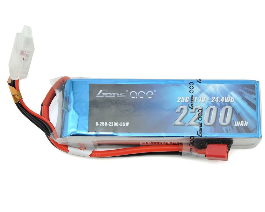 Batteries * | Gens Ace 3S Lipo Battery 25C (11.1V/2200Mah) W/T-Style Connector