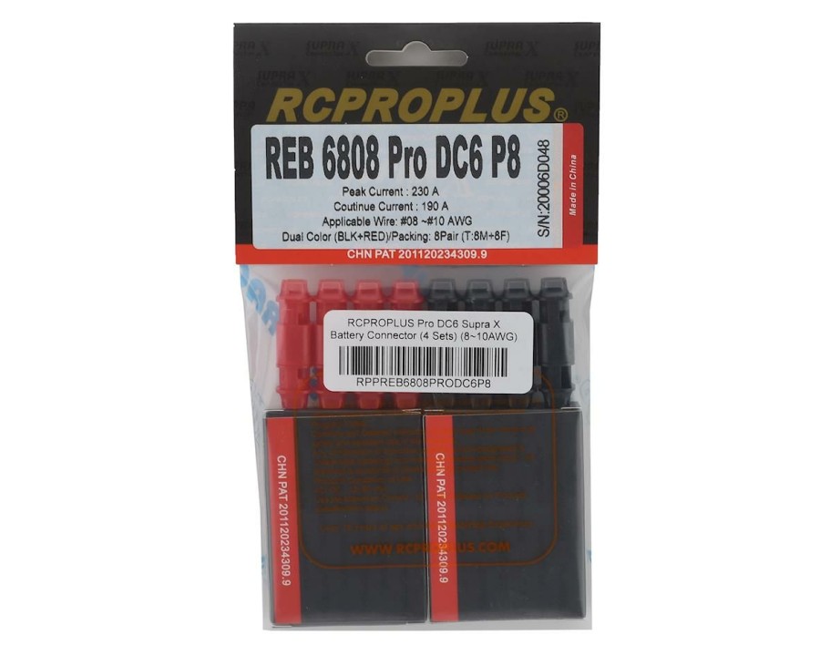 Electronics * | Rcproplus Pro-Dc6 Supra X Battery Connector (4 Sets) (8~10Awg)