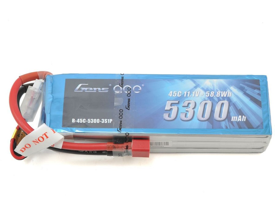 Batteries * | Gens Ace 3S Lipo Battery 45C (11.1V/5300Mah) W/T-Style Connector