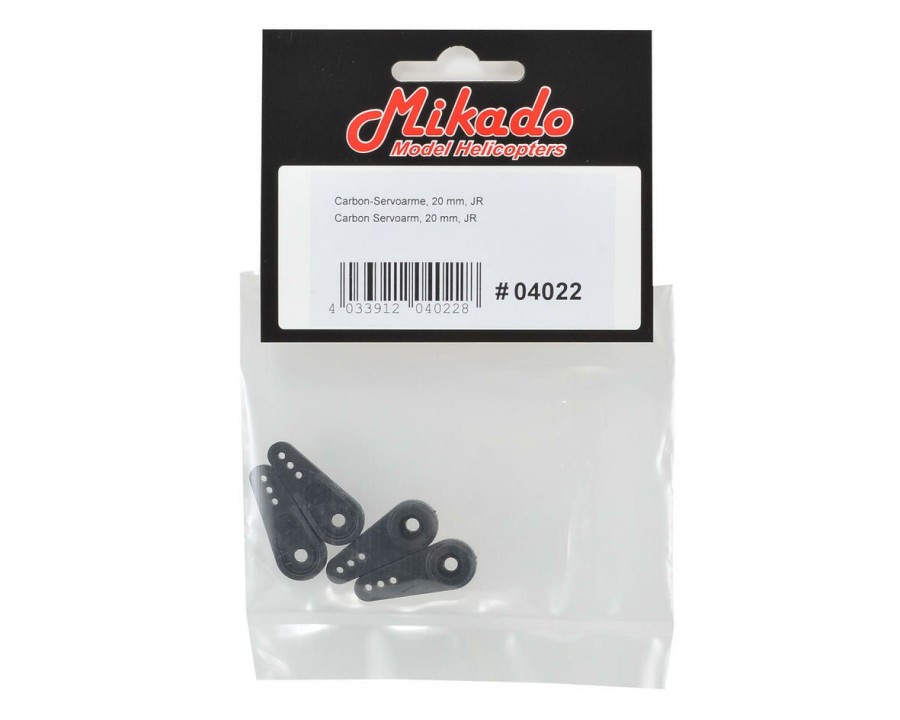 Parts * | Mikado 20Mm Carbon Servo Arm (4) (23T-Jr/Sanwa/Airtronics/Ko Propo)