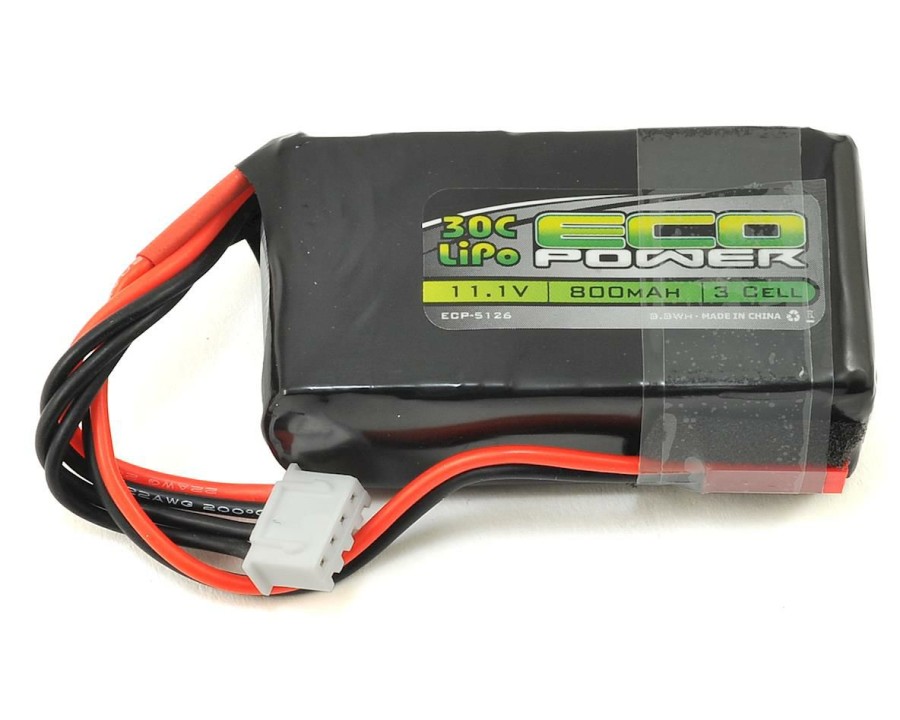 Batteries * | Ecopower "Electron" 3S Lipo 30C Battery (11.1V/800Mah) W/Jst Connector