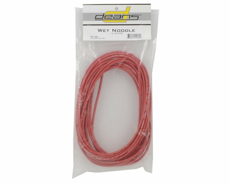 Electronics * | Deans Wet Noodle 12 Gauge 25 (Red)