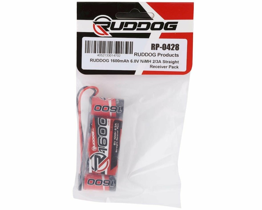 Batteries * | Ruddog 5-Cell Nimh 2/3A Straight Receiver Pack (6.0V/1600Mah)