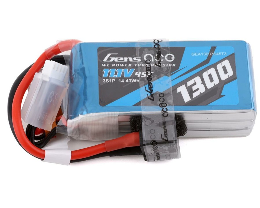 Batteries * | Gens Ace 3S Lipo Battery Pack 45C (11.1V/1300Mah) W/Universal Connector