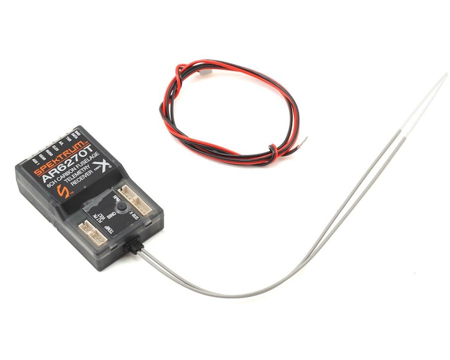 Electronics * | Spektrum Rc Ar6270T Dsmx 6-Channel Carbon Fuse Telemetry Receiver