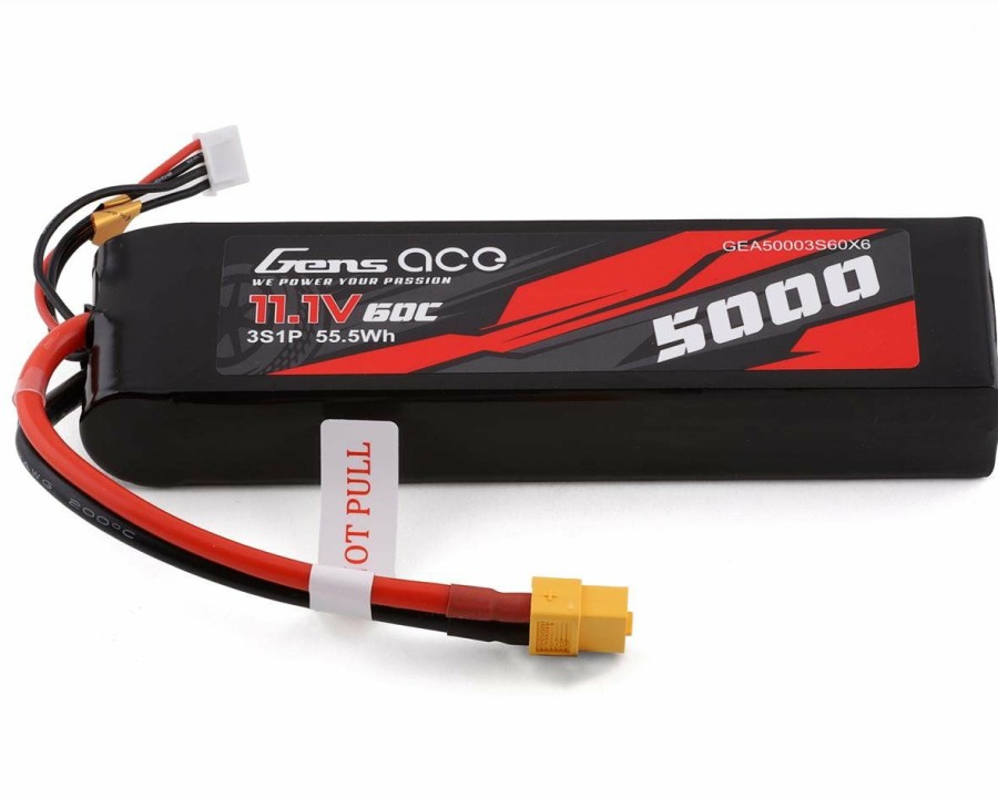 Batteries * | Gens Ace 3S Lipo Battery 60C (11.1V/5000Mah) W/Xt-60 Connector