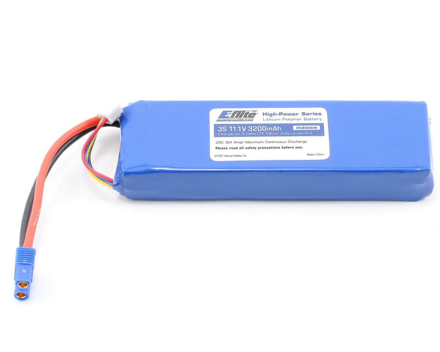 Batteries * | E-Flite 3S Lipo Battery 20C (11.1V/3200Mah) W/Ec3 Connector