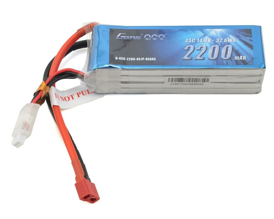 Batteries * | Gens Ace 4S Lipo Battery 45C (14.8V/2200Mah) W/T-Style Connector