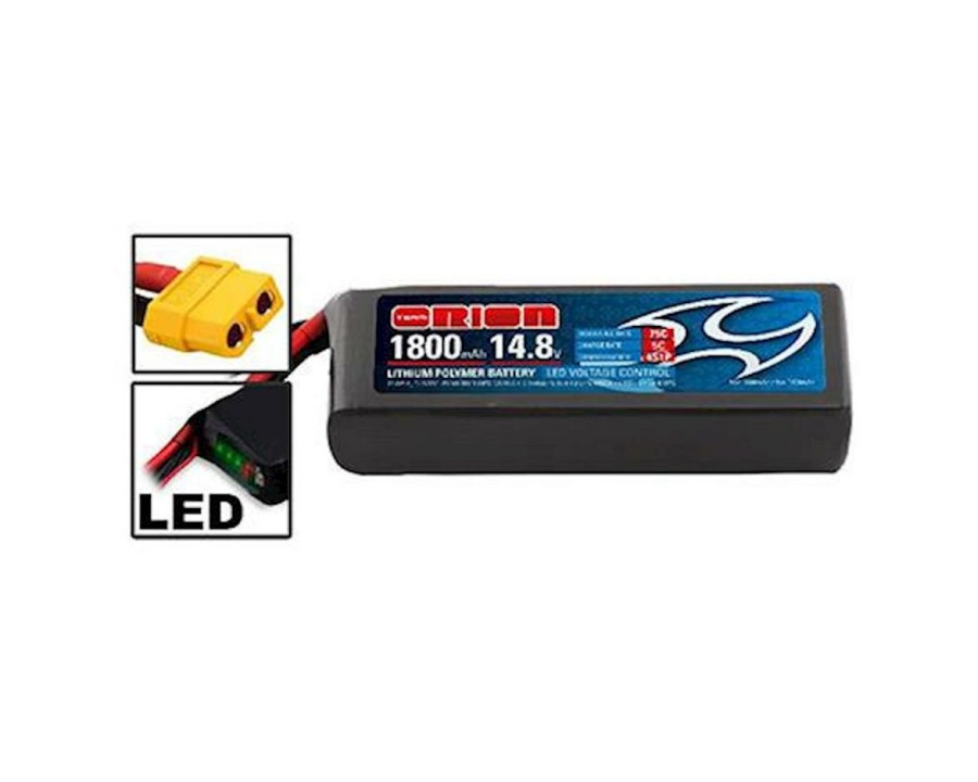 Batteries * | Team Orion Racing Drones Lipo 1800 14.8V 75C W/Xt-60 Connector